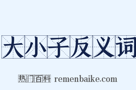大小子反义词是什么意思的图片